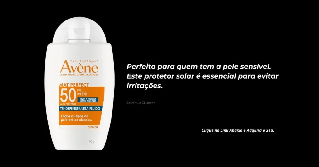 Avène Protetor Solar Facial Mat Perfect Tri-Defense Ultra Fluido Sem Cor FPS50 40g